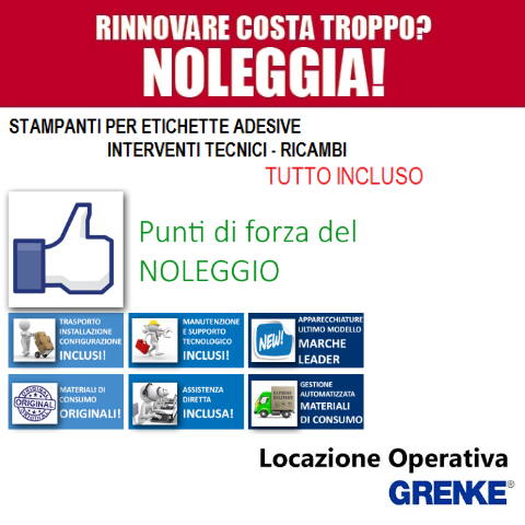 Noleggio Stampanti Etichette Zebra